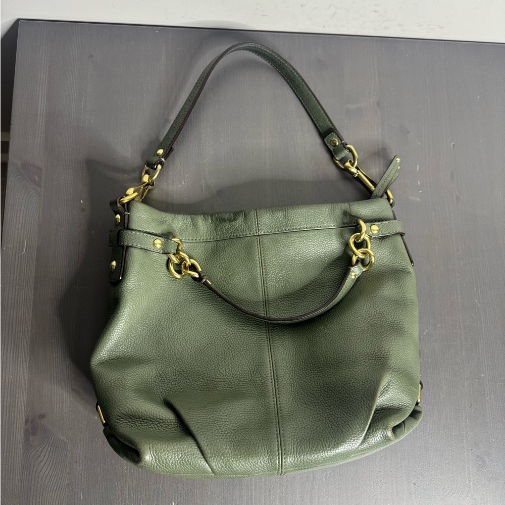 Coach Leather Brooke Hobo F17165 green - Picture 4 of 11
